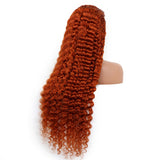 #350 Orange Ginger  13x4  Transparent Frontal Lace Wig Deep Wave