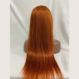 #350 Orange Ginger  13x4  Transparent Frontal Lace Wig Straight