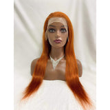 #350 Orange Ginger  13x4  Transparent Frontal Lace Wig Straight