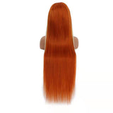 Blond Front/Orange Back 613/#350 Highlight  13x4  Transparent Frontal Lace Wig Straight