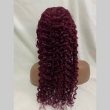 99J  13x4  Transparent Frontal Lace Wig Deep Wave