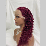 99J  13x4  Transparent Frontal Lace Wig Deep Wave