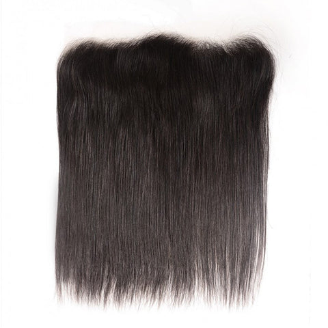 Straight Human Hair Natural Black HD Lace Frontal